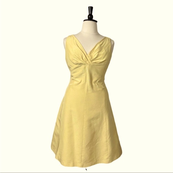 Talbots Dresses & Skirts - Talbots High Waist Silk and Cotton Blend Surplice A-line Midi Dress Size 18
